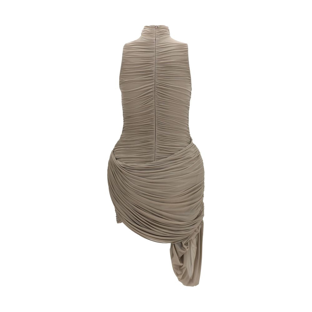 Magda Butrym Beige Kupfer Cocktailkleid