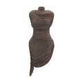 Magda Butrym Braunes Kupferfarbenes Cocktailkleid