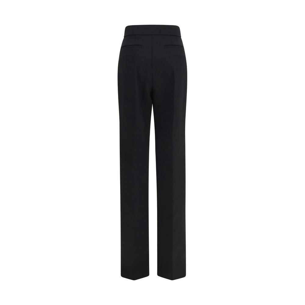 Valentino Garavani Schwarze Wollhose Oves Aries Flared