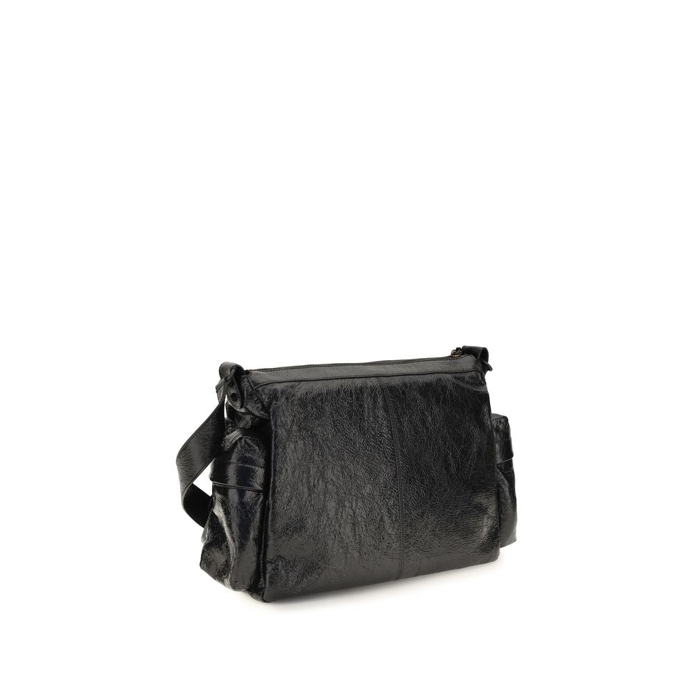 Balenciaga Schwarze Lammleder Schultertasche Ovis Aries Aries