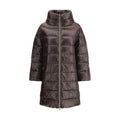 Herno Braune Polyester-Jacke in voller Länge