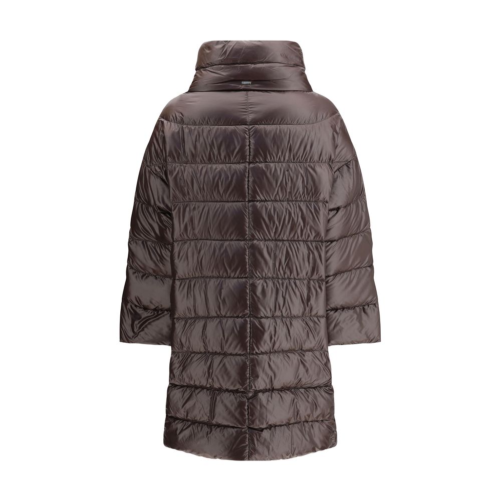 Herno Braune Polyester-Jacke in voller Länge