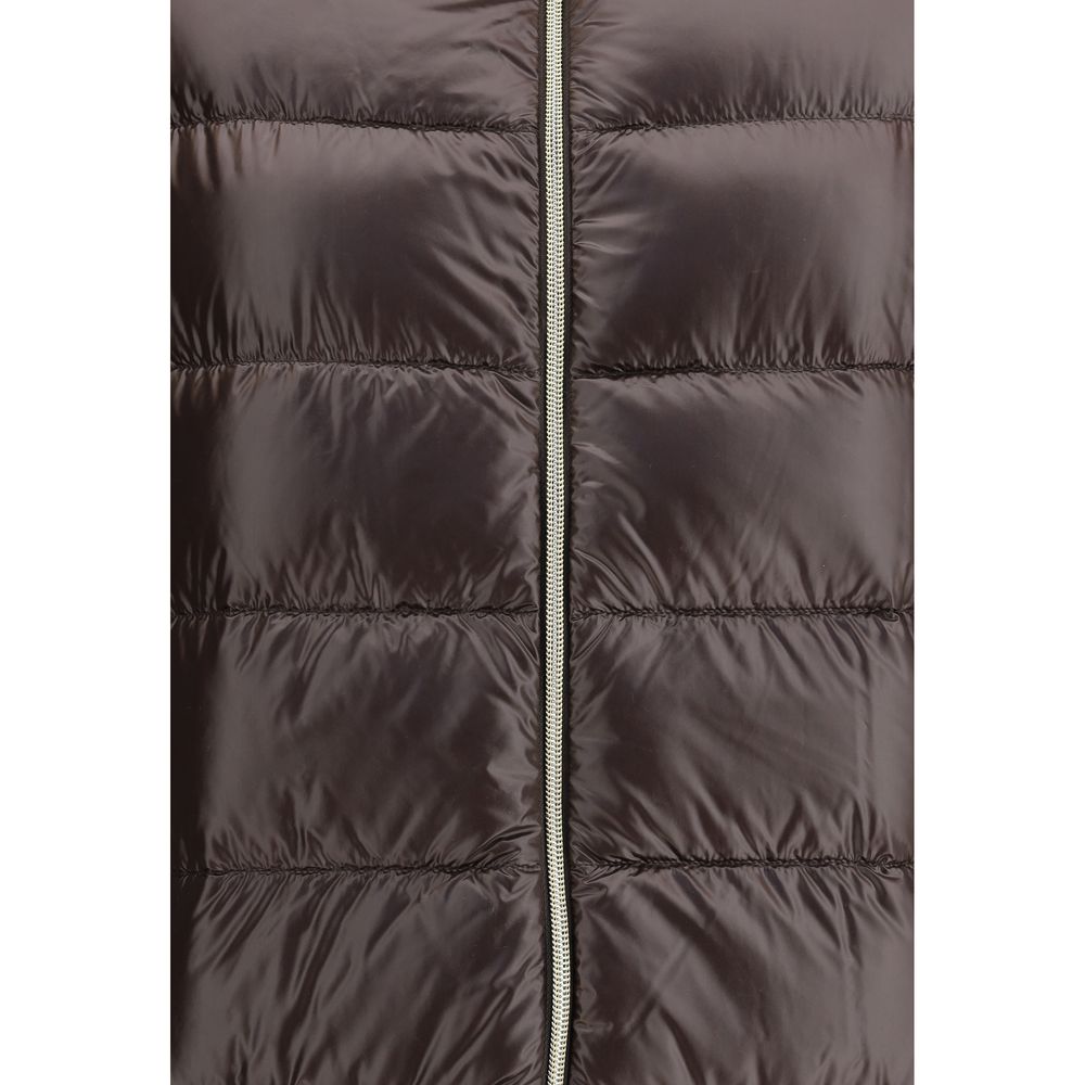 Herno Braune Polyester-Jacke in voller Länge