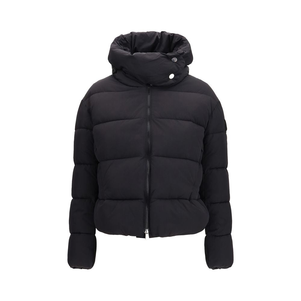 PINKO Schwarze Nylon-Jacke in voller Länge