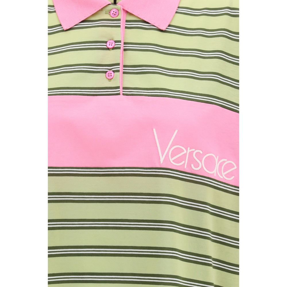 Versace Mehrfarbiges Polohemd aus Baumwolle