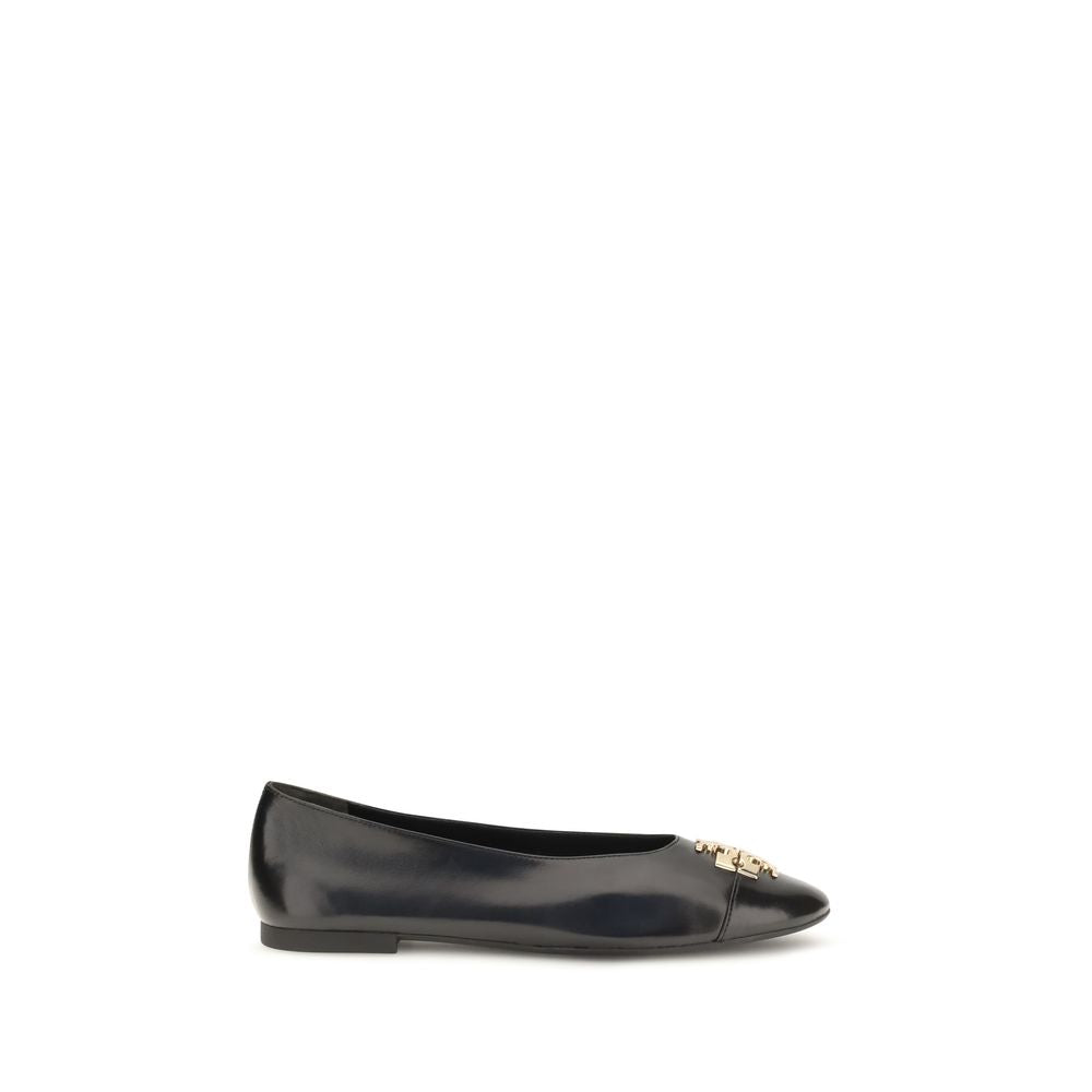 Tory Burch Schwarze Ballerinas aus Kalbsleder Bos Taurus