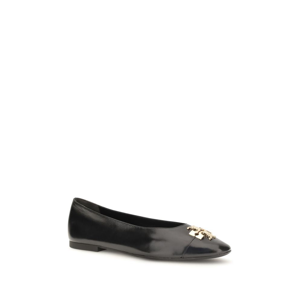 Tory Burch Schwarze Ballerinas aus Kalbsleder Bos Taurus