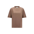 Rohe Braunes Baumwoll-T-Shirt