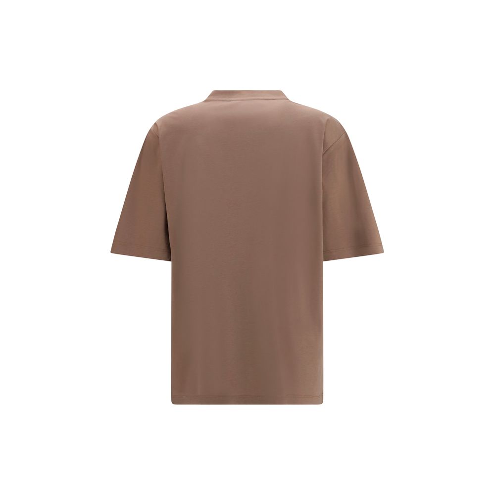 Rohe Braunes Baumwoll-T-Shirt