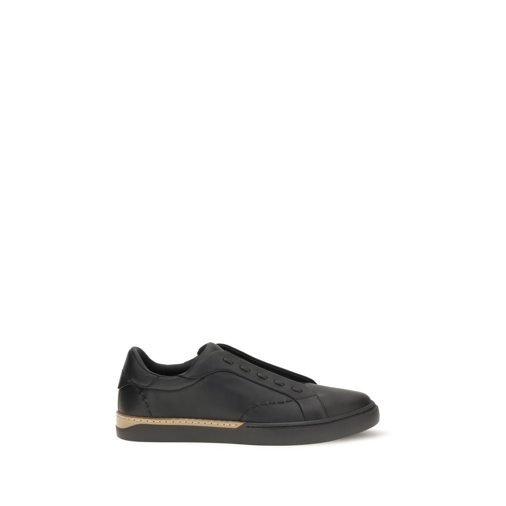 Fendi Schwarze Bos Taurus Kalbsleder-Sneakers