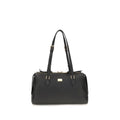 Dolce & Gabbana Schwarze Bos Taurus Kalbsleder Schultertasche