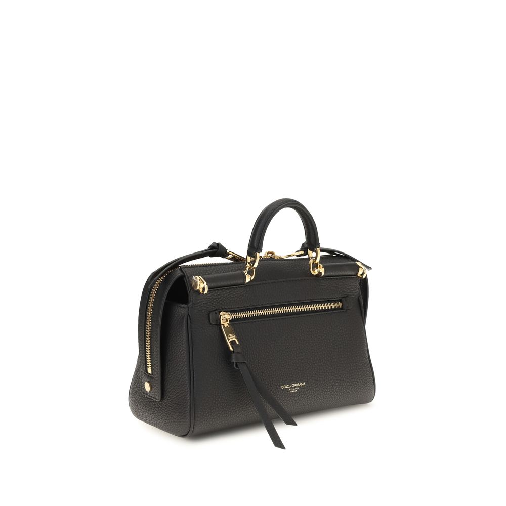 Dolce & Gabbana Schwarzes Kalbsleder Bos Taurus Portemonnaie