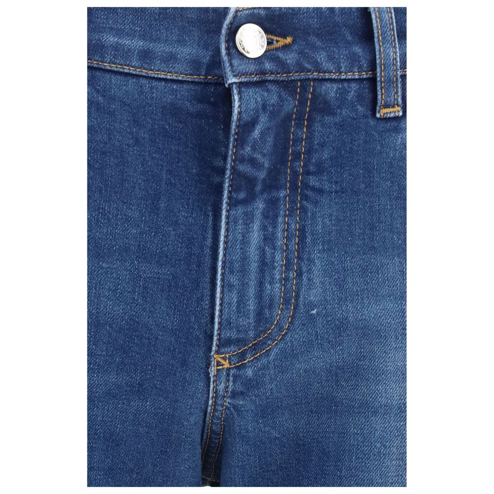 Dolce & Gabbana Blaue Baumwoll-Jeans im Slim Fit