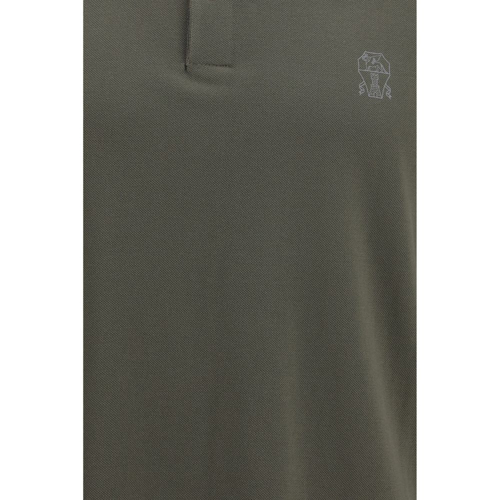 Brunello Cucinelli Bicolor Cotton Polo Shirt