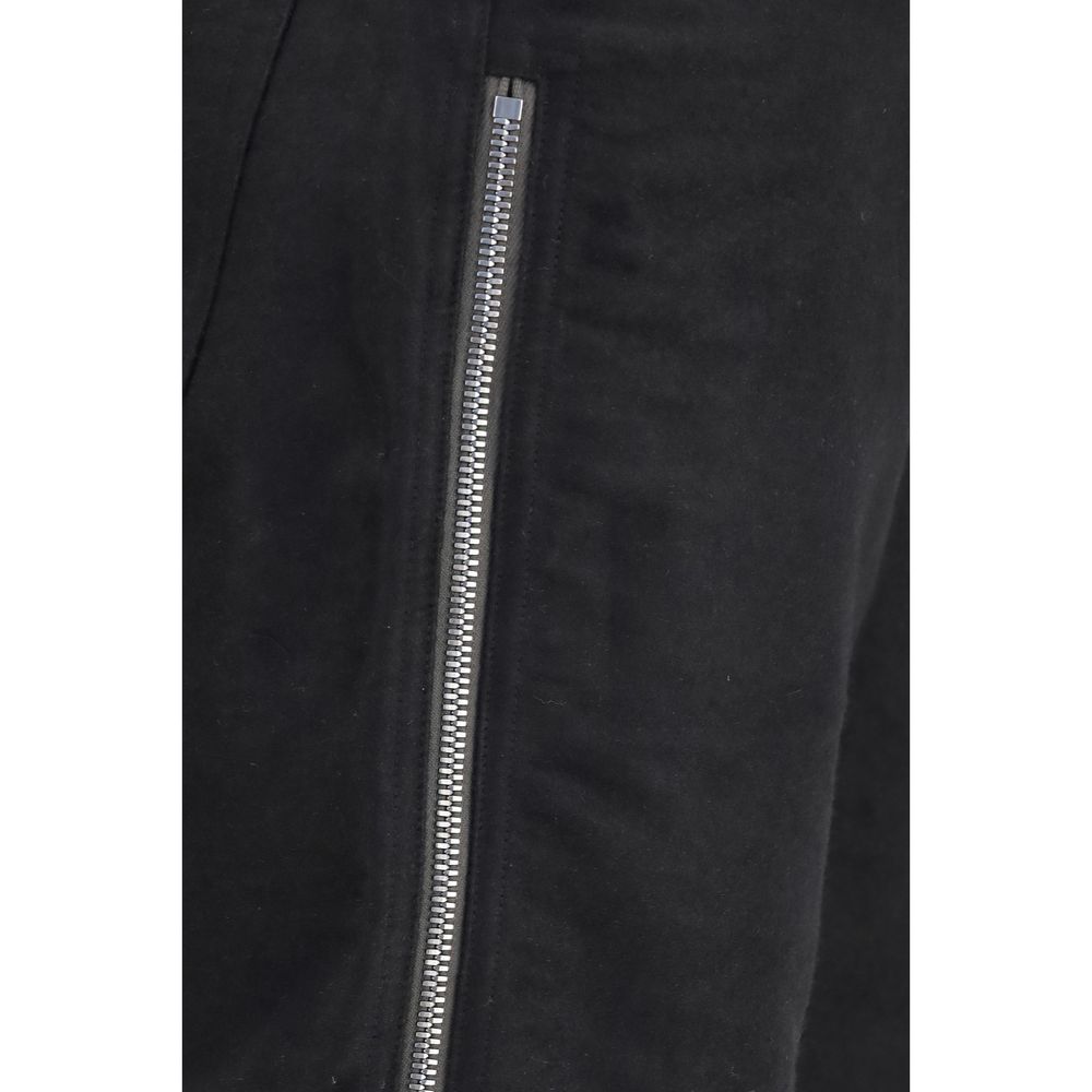 Rick Owens Schwarze Oves Aries Straight-Leg Jeans aus Wolle