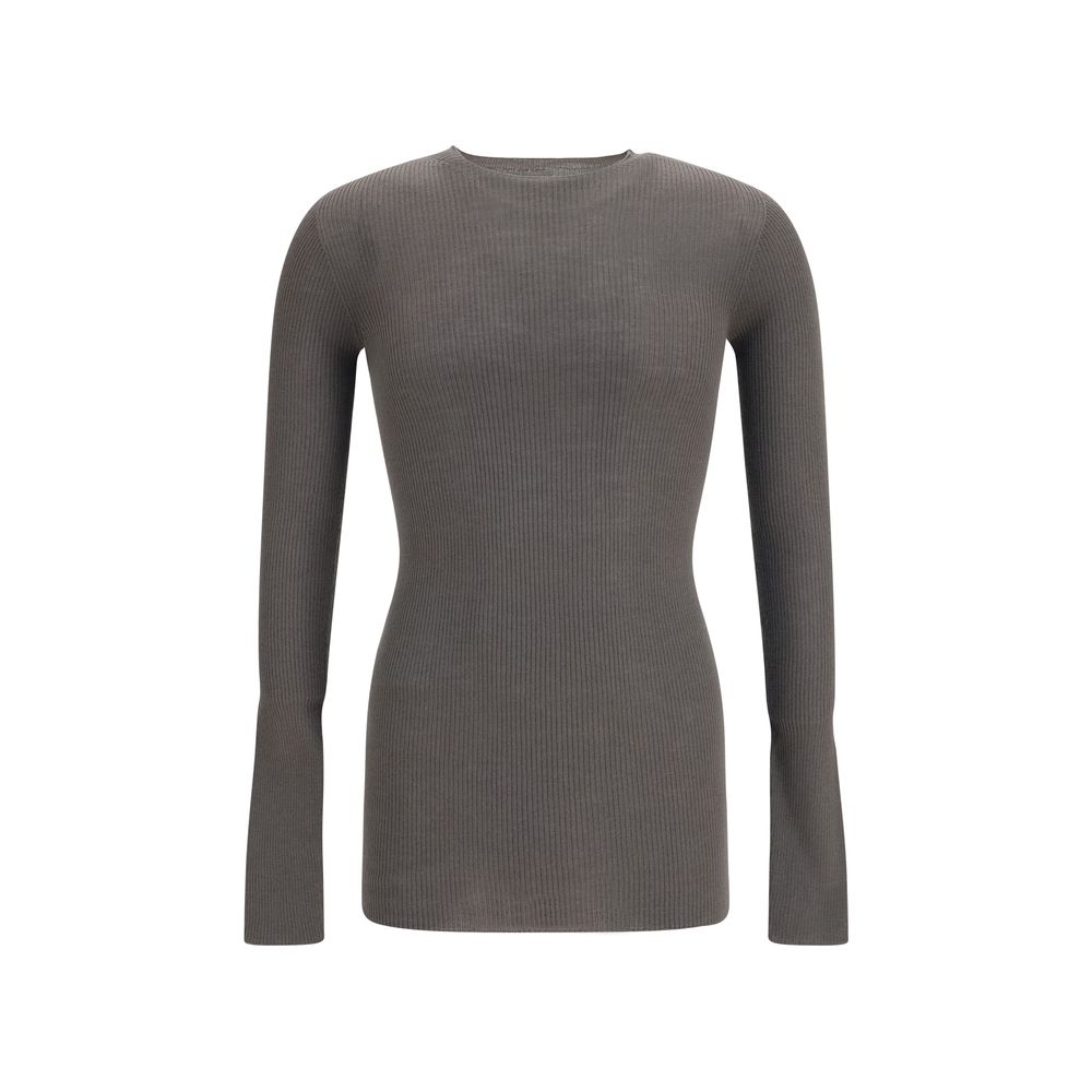 Rick Owens Grauer Oves Aries Wollpullover