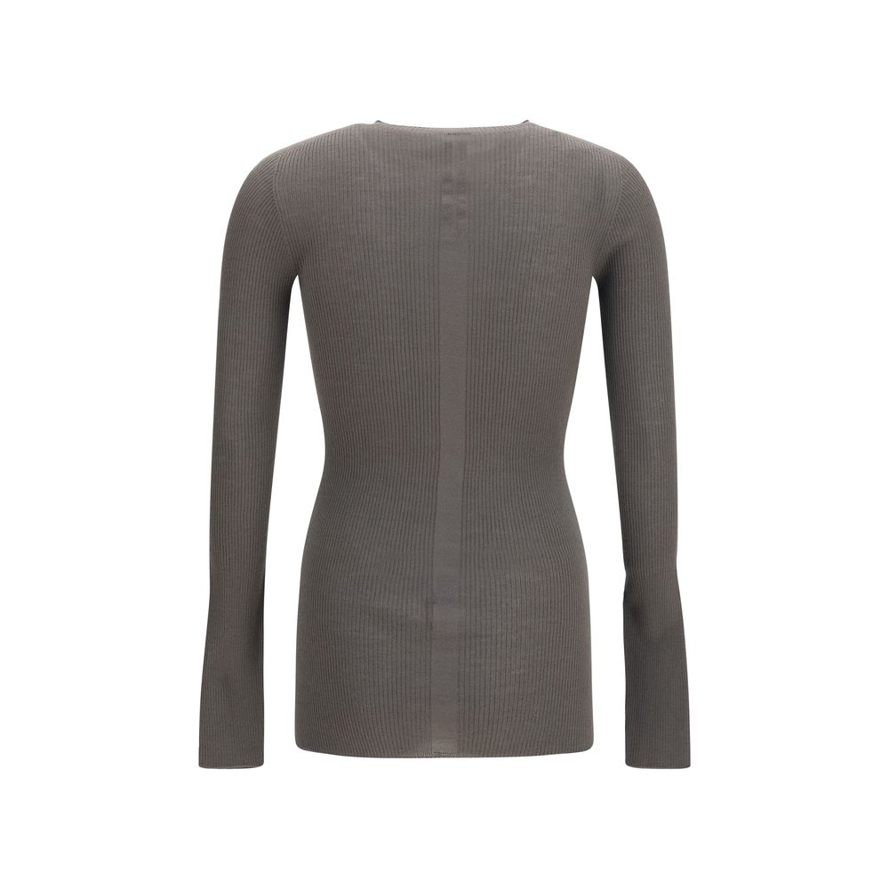 Rick Owens Grauer Oves Aries Wollpullover
