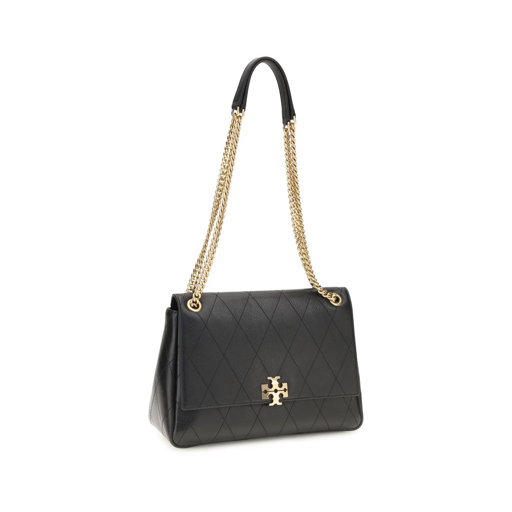 Tory Burch Schwarze Bos Taurus Kalbsleder Schultertasche