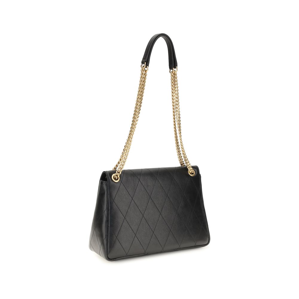 Tory Burch Schwarze Bos Taurus Kalbsleder Schultertasche