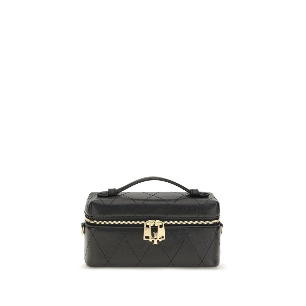 Tory Burch Schwarzes Kalbsleder Bos Taurus Portemonnaie