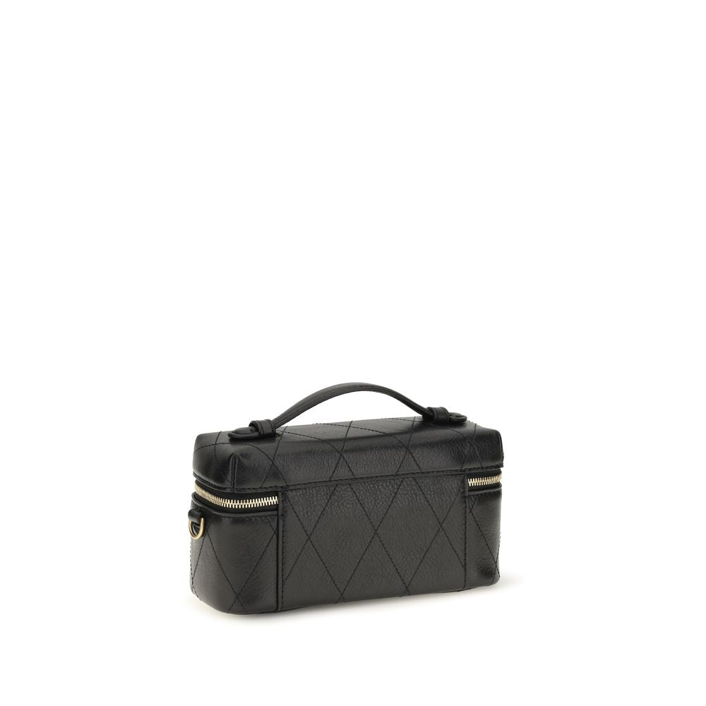 Tory Burch Schwarzes Kalbsleder Bos Taurus Portemonnaie