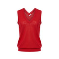 Malo Rotes Leinen-Top für Damen