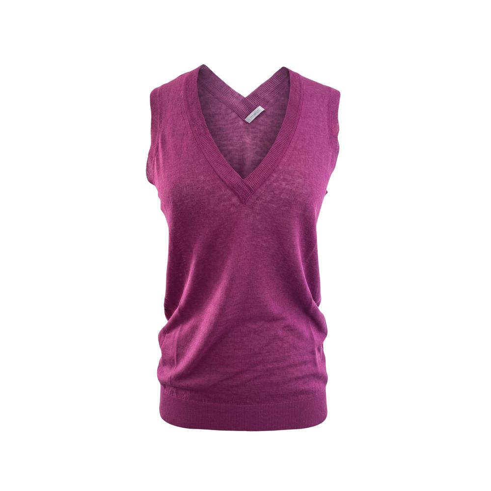 Malo Violettes Damen-Tanktop aus Leinen