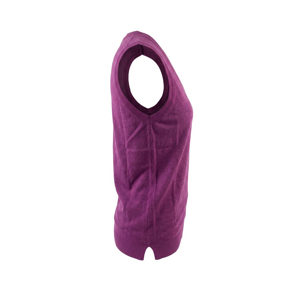 Malo Violettes Damen-Tanktop aus Leinen