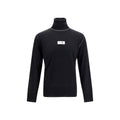 MM6 Schwarzer Wollpullover Aries Turtleneck