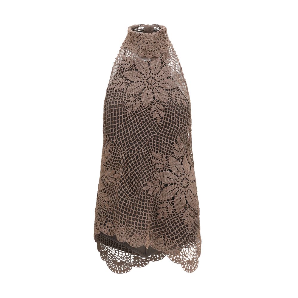Magda Butrym Braune Baumwollbluse