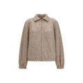 Fabiana Filippi Beige Wool Oves Aries Bomber
