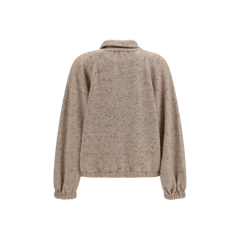 Fabiana Filippi Beige Wool Oves Aries Bomber