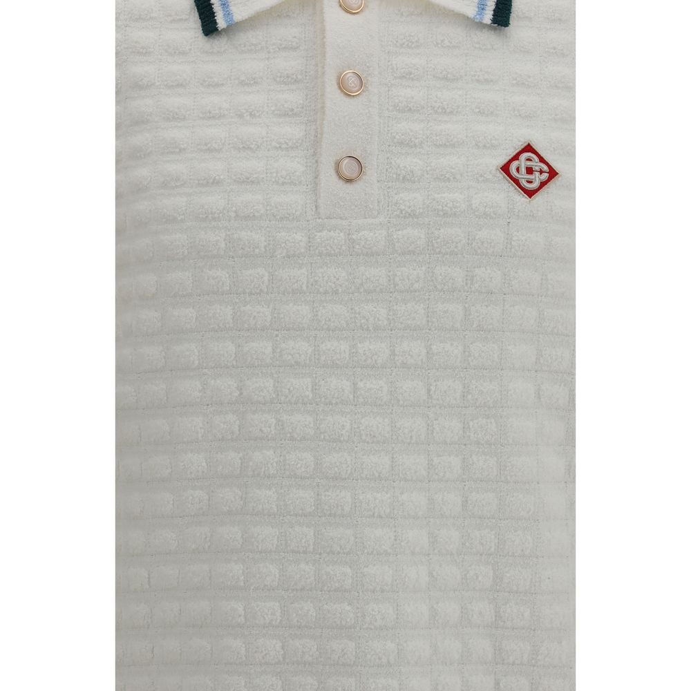 Casablanca Weißes Poloshirt aus Baumwolle