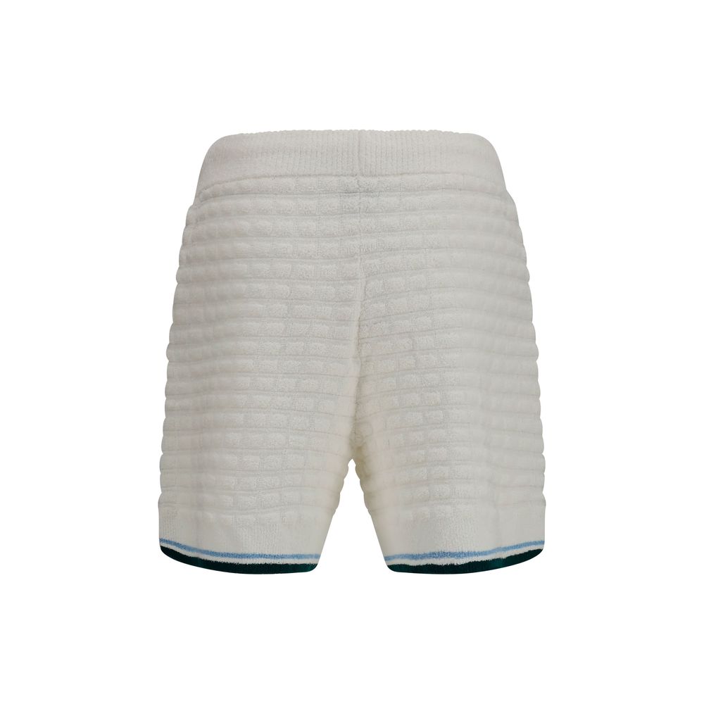 Casablanca Weiße Baumwoll-Bermudashorts