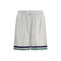 Casablanca Weiße Seiden-Bermudashorts