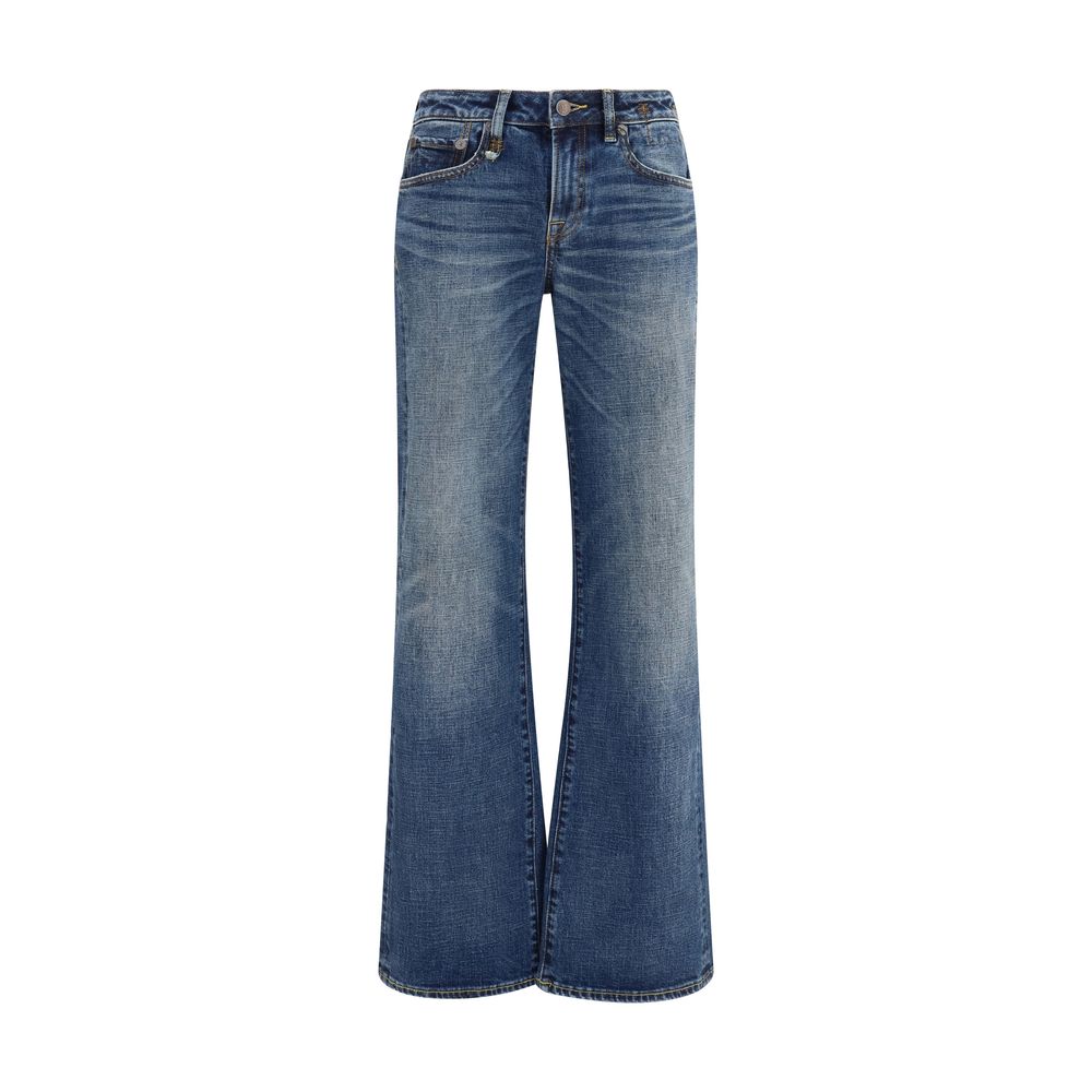 R13 Blaue Jeans aus Baumwolle im geraden Schnitt
