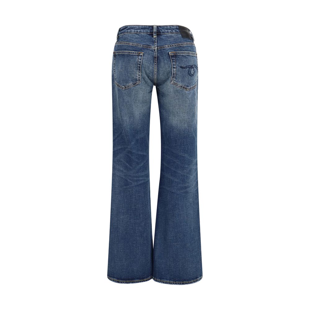 R13 Blaue Jeans aus Baumwolle im geraden Schnitt