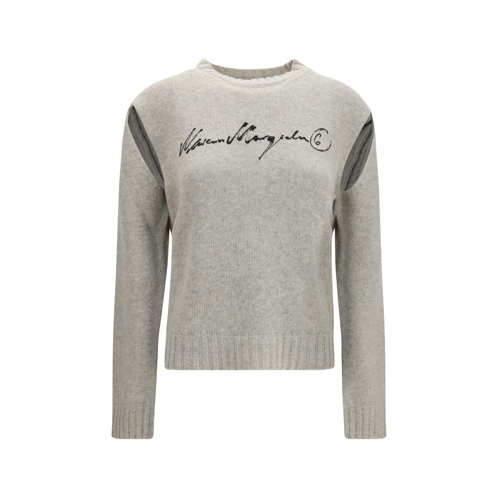 MM6 Grauer Oves Aries Wollpullover