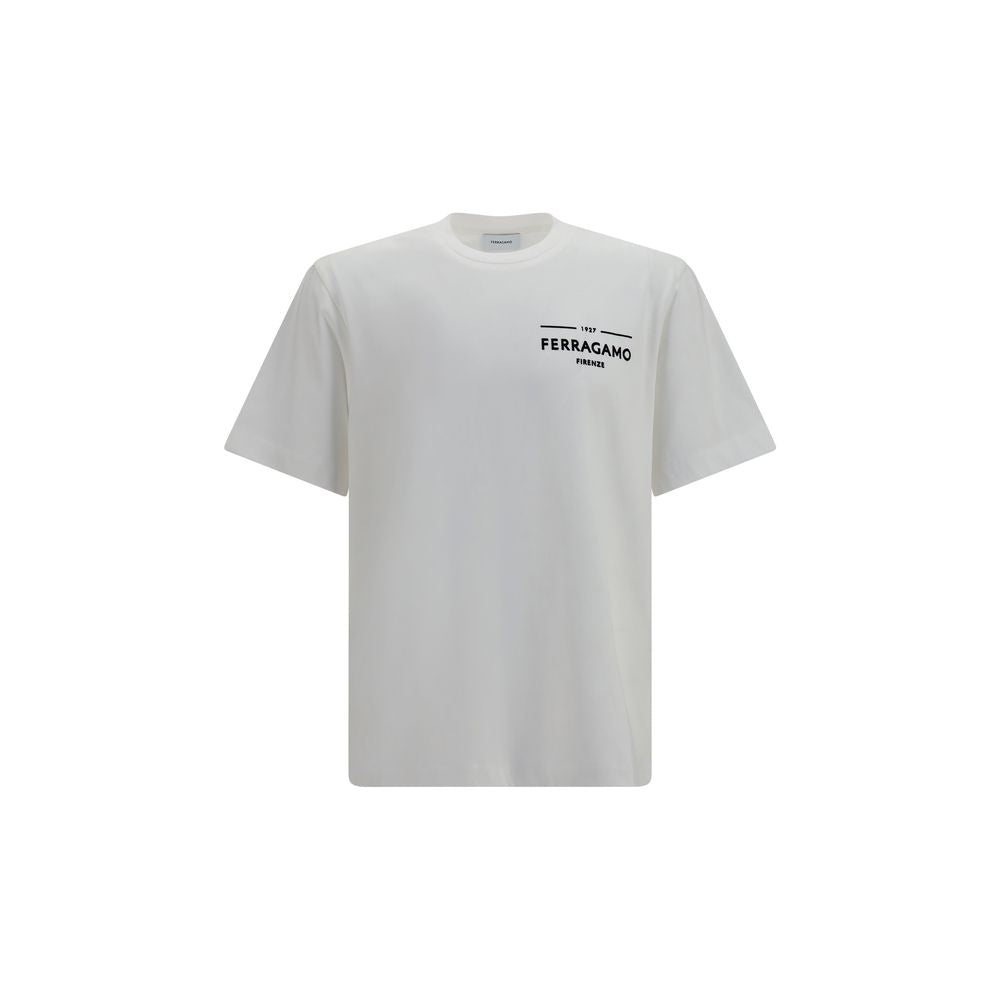 Ferragamo Weißes Baumwoll-T-Shirt