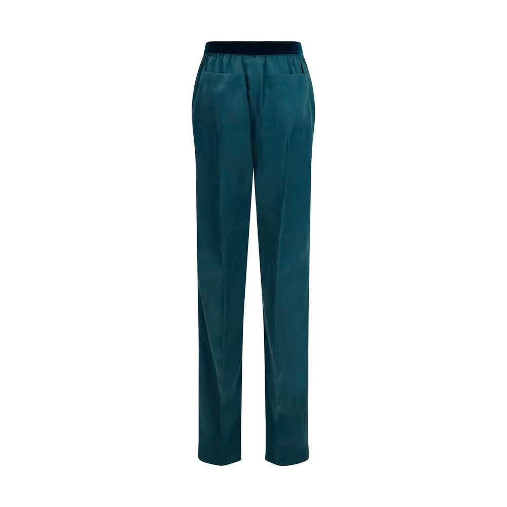 Tom Ford Blaue Seidenhose für die Freizeit