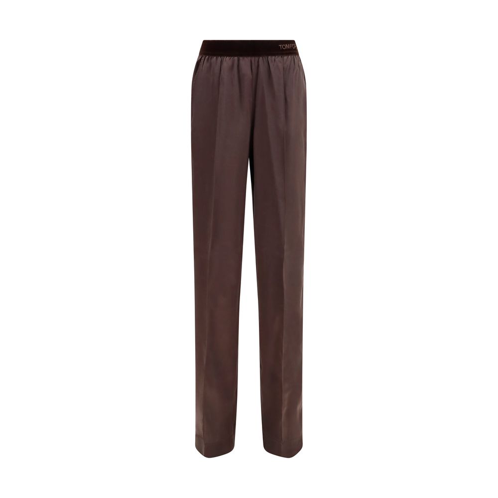 Tom Ford Braune Seidenhose Lässig