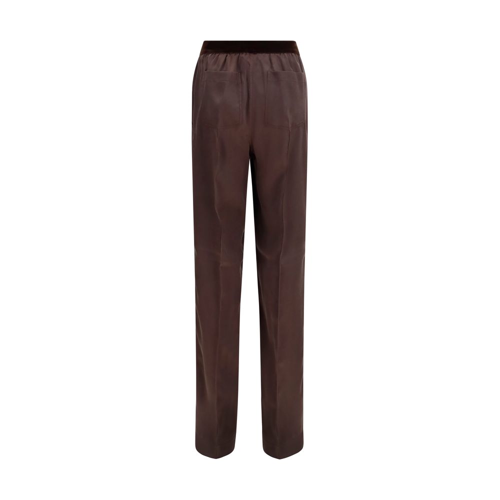 Tom Ford Braune Seidenhose Lässig