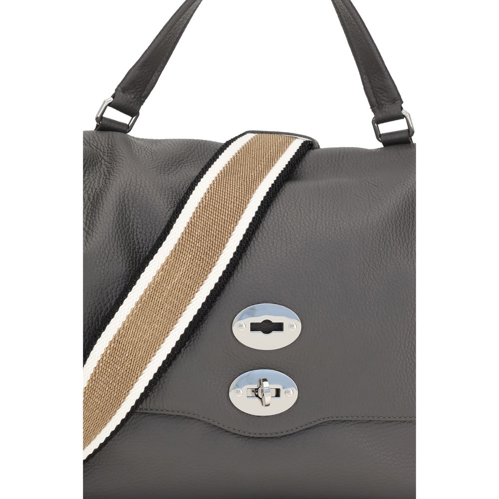 Zanellato Graue Kalbsleder Bos Taurus Schultertasche