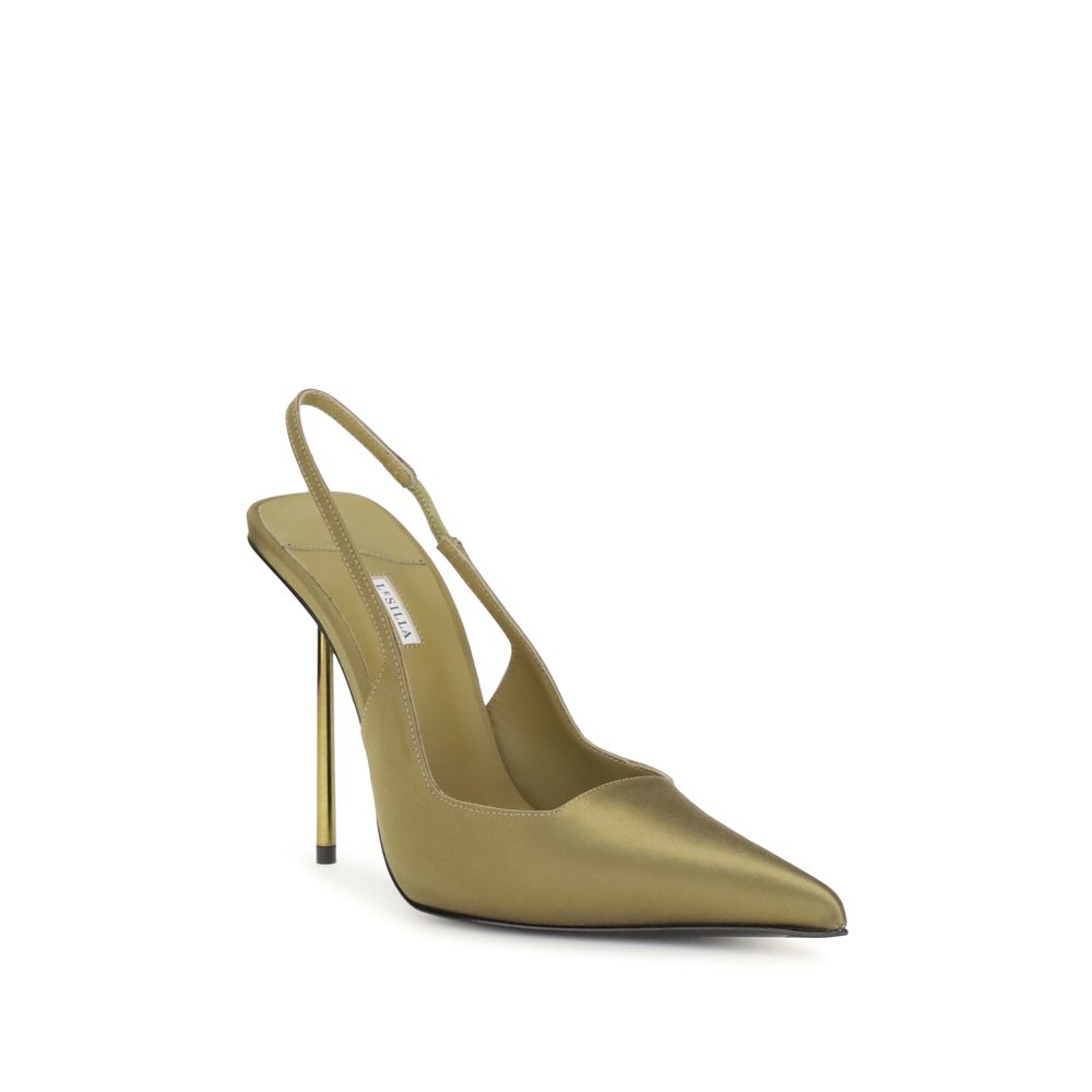 LE SILLA Zweifarbige Pumps aus Seide