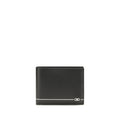 Ferragamo Schwarzes Kalbsleder Bos Taurus Portemonnaie