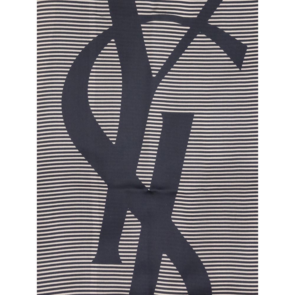 Saint Laurent Blaues Seidenschal