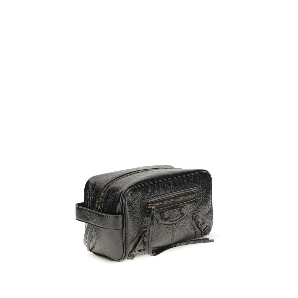 Balenciaga Schwarzes Lamm Ovis Aries Aries Portemonnaie