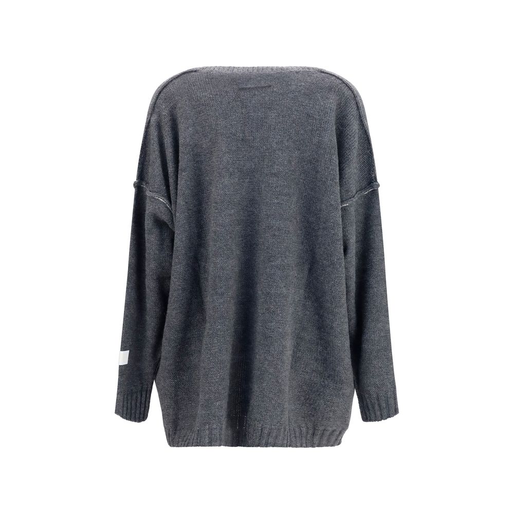 MM6 Graues Marabou-Sweatshirt