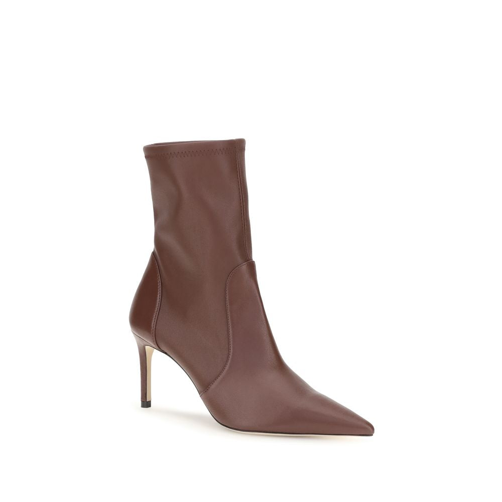 Stuart Weitzman Braune Ankle Boots aus Kalbsleder Bos Taurus