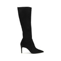 Stuart Weitzman Schwarze Bos Taurus Kalbsleder-Stiefel